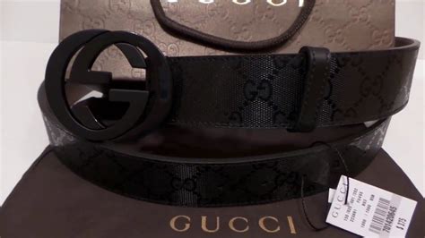 authentic gucci black imprime belt|authentic Gucci belt brand new.